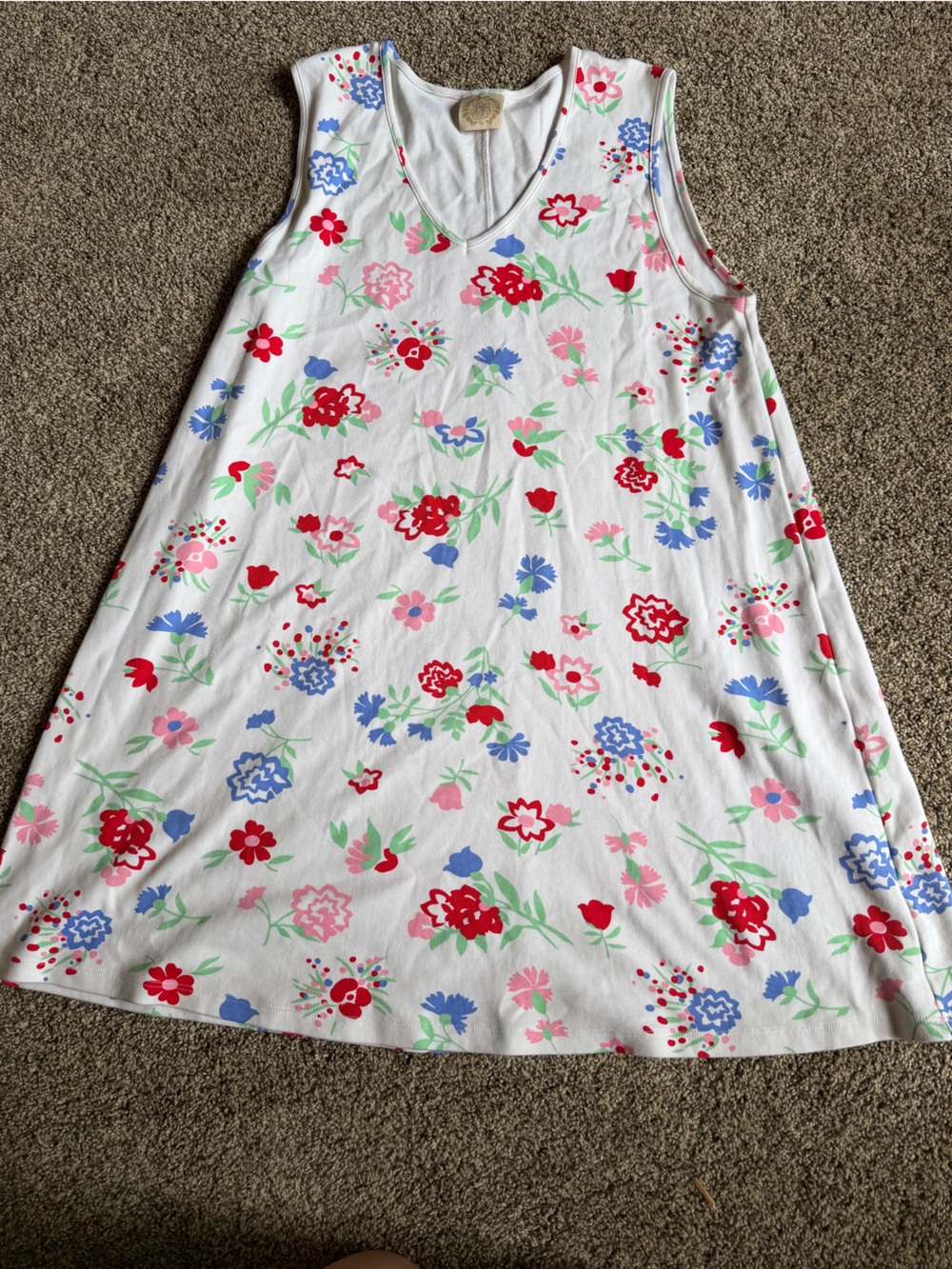 TBBC The Beaufort Bonnet Company Women’s Floral Dress 100% Pima Cotton Size XL